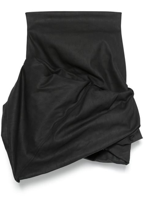 Minigonna con design drappeggiato in nero Rick owens - donna